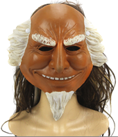 מסכה זקן מחומר גומי רך על כארד תלייה / 2 יחידות במארז