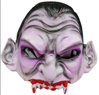 מסכה ערפד מחומר גומי רך על כארד תלייה / 2 יחידות במארז