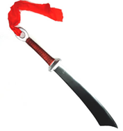 חרב פיראט 51 ס"מ מחומר גומי רך על כארד תלייה / 3 יחידות במארז