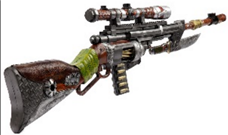 רובה צלפים צבאי ענק 100 ס"מ מחומר גומי רך על כארד תלייה / 2 יחידות במארז