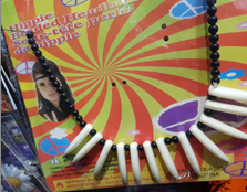 שרשרת שיני פיל לאינדיאני והיפי על כארד/ 6 יחידות במארז