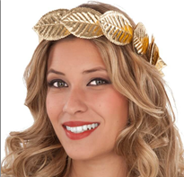 קשת עלים זהב ליווניה בשקית עם כארד/ 6 יחידות במארז