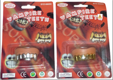 שיניים זהב וכסף בבליסטר/ 12 יחידות במארז