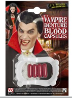 שיניים ערפד כולל קפסולות דם בבליסטר/ 6 יחידות במארז