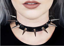 קולר ניטים לפאנקיסט/ 6 יחידות במארז