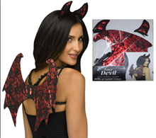 סט שטן כולל כנפיים וקשת מעוצבים בשקית עם כארד/ 6 יחידות במארז