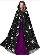 גלימה מלכת הלילה אורך 140 ס"מ בשקית PVC עם כארד/ 6 יחידות במארז