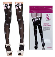 גרביון ברך גולגולות מעוצב עם פפיון איכותי בקופסא/ 6 יחידות במארז