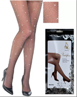 גרביון רשת עם אבנים שחור איכותי בקופסא/ 6 יחידות במארז