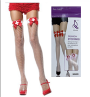 גרביון רשת לבן עם פפיון לאחות איכותי בקופסא/ 6 יחידות במארז