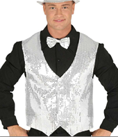 ווסט קוסם פאייטים כסף בשקית PVC עם כארד/ 6 יחידות במארז