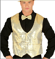 ווסט קוסם פאייטים זהב בשקית PVC עם כארד/ 6 יחידות במארז