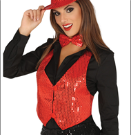 ווסט קוסם נשים פאייטים אדום בשקית PVC עם כארד/ 6 יחידות במארז