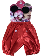 סט עכבר כולל מכנסיים וקשת על כארד/ 6 יחידות במארז