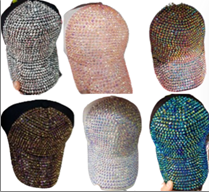 כובע ניטים מיקס צבעים/ 6 יחידות במארז