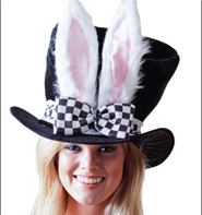 כובע אוזני ארנב אליס בארץ הפלאות/ 6 יחידות במארז