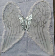 כנפיים מלאכית לבן 80x95 ס"מ בשקית PVC עם כארד/ 6 יחידות במארז