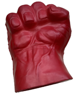 זוג כפפות אגרוף מחומר PU איכותי בצבע אדום/ 2 יחידות במארז