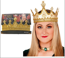 כתר מלכה זהב על כארד/ 6 יחידות במארז
