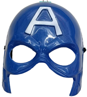 מסכה גיבור על כחול על כארד/ 6 יחידות במארז