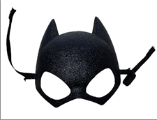 מסכה שחורה קוצים על כארד/ 6 יחידות במארז