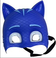 מסכה חתול כחול עם אורות על כארד/ 6 יחידות במארז