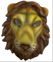 מסכה אריה EVA על כארד/ 6 יחידות במארז