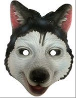 מסכה כלב EVA על כארד/ 6 יחידות במארז