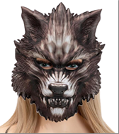 מסכה זאב מפחיד EVA על כארד/ 6 יחידות במארז