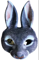 מסכה ארנב EVA על כארד/ 6 יחידות במארז