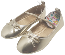 נעלי נסיכות זהב מטאלי  חלק 18 יחידות במארז