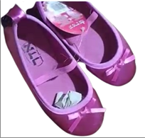 נעלי נסיכות סגול מטאלי  חלק 18 יחידות במארז