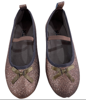 נעלי נסיכות חום נצנצים  18 יחידות במארז