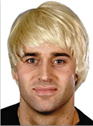 פאה גבר בלונד בשקית PVC עם כארד/ 6 יחידות במארז