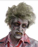 פאה זומבי בשקית PVC עם כארד/ 6 יחידות במארז