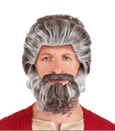 פאה משה רבנו מתולתל בשקית PVC עם קולב  / 6 יחידות במארז