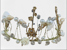 כתר צדפות מפואר לבת הים / 6 יחידות במארז