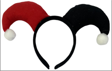 קשת ליצן שחור אדום על כארד/ 6 יחידות במארז