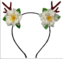 קשת במבי עם פרחים על כארד/ 6 יחידות במארז