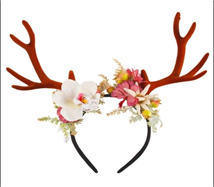 קשת במבי מפוארת עם פרחים צבעוניים על כארד/ 3 יחידות במארז