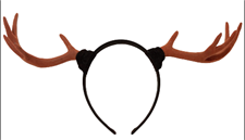 קשת במבי קרניים חומות על כארד/ 6 יחידות במארז