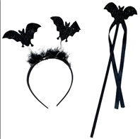 סט עטלף כולל קשת ושרביט על כארד/ 6 יחידות במארז