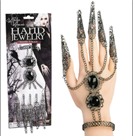 כפפת צמיד מתכת עם ציפורניים למכשף על כארד/ 12 יחידות במארז