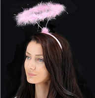 קשת הילה למלאך ורוד על כארד/ 6 יחידות במארז