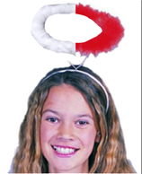 קשת הילה למלאך אדום לבן על כארד/ 6 יחידות במארז