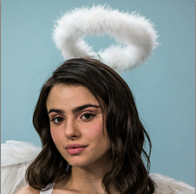 קשת הילה למלאך לבן מפואר על כארד/ 6 יחידות במארז