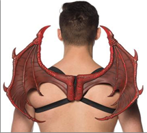 כנפיים דרקון אדום ענק מחומר PU איכותי