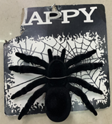 עכביש דקורציה גדול על כארד/ 6 יחידות במארז