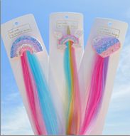 תוספת שיער קשת בענן על כארד מיקס צבעים/ 6 יחידות במארז