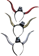 קשת קרניים על כארד מיקס צבעים כסף זהב ואדום/ 6 יחידות במארז